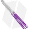 Heibel Knives Sapient Balisong Knife Purple Ano Ti Two-Tone (4.25" Satin) #60