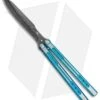 Heibel Knives Sapient Balisong Knife Teal Ano Two-Tone (4.25" Black SW) #70 -Swiz Knives Shop Heibel Sapient Balisong Teal Anodized TT Beveled Black SW 70 BHQ 136068 jr