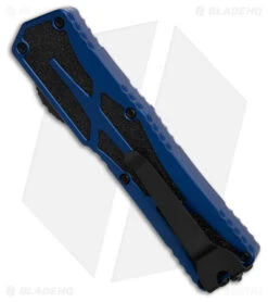 Heretic Knives Colossus OTF Automatic Knife Blue Aluminum (3.5" Two-Tone) -Swiz Knives Shop Heretic Knives Colossus OTF Automatic Knife Blue Aluminum 3in Two Tone BHQ 181717 td side
