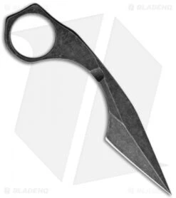 Jake Hoback Karamback Fixed Blade Knife Black Stonewash CTS-40CP (5.4") -Swiz Knives Shop Hoback Knives Karamback Black SW BHQ 93403 jr side