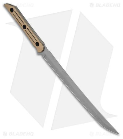 Jake Hoback Knives Kwaichete Fixed Blade Knife Coyote SureTouch (12" Stonewash) 4 Jake Hoback Knives Kwaichete Fixed Blade Knife Coyote SureTouch (12" Stonewash) - Image 2