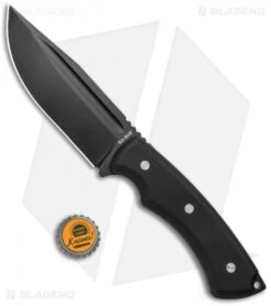 Ka-Bar IFB Drop Point Fixed Blade Knife Black G-10 (4.8" Black) 5350 -Swiz Knives Shop Ka Bar IFB Fixed Blade Black G 10 Black 5350 BHQ 120899 jr bottlecap