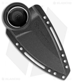 Kilimanjaro Stretta Drop Point Neck Knife Black Rubber (3.125" Satin) 910106 -Swiz Knives Shop Kilimanjaro Stretta DP Black Rubber Satin BHQ 55363 jr sheath