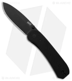 KNAFS Lander EDC Liner Lock Knife Fast Swap Scales Black G-10 (2.75" Black)