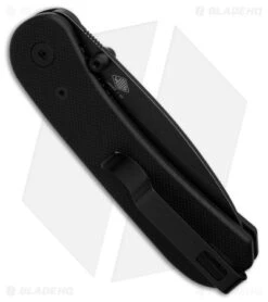 KNAFS Lander EDC Liner Lock Knife Fast Swap Scales Black G-10 (2.75" Black) -Swiz Knives Shop Knafs Co Lander EDC LLK Fast Swap Scales Black G10 2in Black BHQ 147366 td side