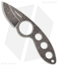 MARSER Jager Jag-6 Fixed Blade Neck Knife (1.75" Black Stonewash)