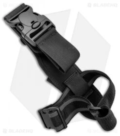 Mac Coltellerie Z08 Military Knife Serrated Fixed (6.2" Stainless Steel) -Swiz Knives Shop MKM Z08 Military Knife Ser Fixed Black BHQ 135303 jr sheath back