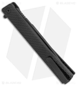 Ocaso Solstice Liner Lock Knife Carbon Fiber (3.5" Black) -Swiz Knives Shop Ocaso Solstice CF Black BHQ 178301 jr side