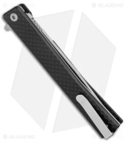 Ocaso Solstice Liner Lock Knife Carbon Fiber (3.5" Satin) -Swiz Knives Shop Ocaso Solstice CF Satin BHQ 178302 jr side