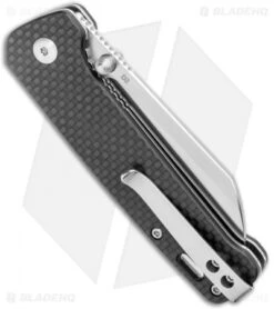 QSP Penguin Liner Lock Knife Black G-10/Carbon Fiber (3.12" Satin D2) -Swiz Knives Shop QSP Knife Penguin LL CF Overlay G 10 Satin QS130 E BHQ 120235 jr side