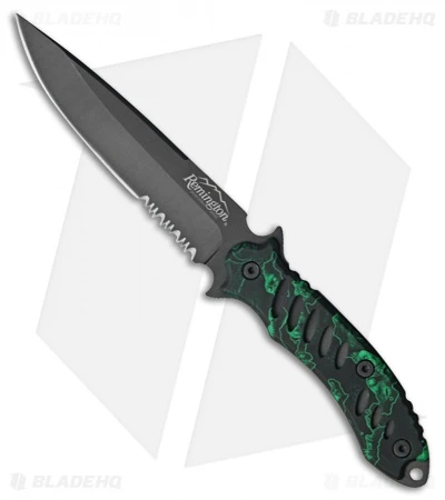 Remington F.A.S.T. Fixed Blade Knife Green (5.5" Black Serr) 3 Remington F.A.S.T. Fixed Blade Knife Green (5.5" Black Serr)