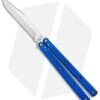 Squid Industries Krake Raken V2.5 Bowie Balisong Knife Blue (4.5" Satin)