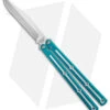DoneSquid Industries Krake Raken V2.5 Bowie Balisong Knife Dual-Tone Teal (4.5") -Swiz Knives Shop Squid Industries Krake Raken Bowie V2 5 Balisong Knife Teal 4in 5cm Dual Tone BHQ 139551 td jr