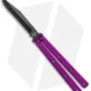 Squid Industries Krake Raken Bowie V2.5 Balisong Knife Purple (4.5" Inked) 2 Squid Industries Krake Raken Bowie V2.5 Balisong Knife Purple (4.5" Inked) -Swiz Knives Shop Squid Industries Krake Raken Bowie V2.5 Balisong Purple Inked BHQ 180385 jr