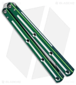 Squid Industries Krake Raken Tanto V2.5 Balisong Knife Dual Tone Green (4.5") 8 Squid Industries Krake Raken Tanto V2.5 Balisong Knife Dual Tone Green (4.5") -Swiz Knives Shop Squid Industries Krake Raken Tanto V2 5 Balisong Knife Dual Tone Green 4in BHQ 178874 td side