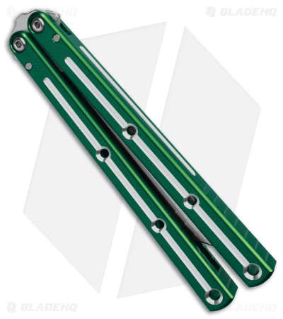 Squid Industries Krake Raken Tanto V2.5 Balisong Knife Dual Tone Green (4.5") 4 Squid Industries Krake Raken Tanto V2.5 Balisong Knife Dual Tone Green (4.5") - Image 2