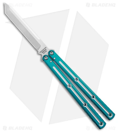 Squid Industries Krake Raken V2.5 Tanto Balisong Knife Teal Dual-Tone (4.5") 3 Squid Industries Krake Raken V2.5 Tanto Balisong Knife Teal Dual-Tone (4.5")