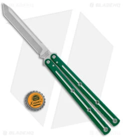 Squid Industries Krake Raken Tanto V2.5 Balisong Knife Dual Tone Green (4.5") 9 Squid Industries Krake Raken Tanto V2.5 Balisong Knife Dual Tone Green (4.5") -Swiz Knives Shop Squid Industries Krake Raken Tanto V2.5 Balisong Dual Tone Green Satin BHQ 178874 jr bottlecap