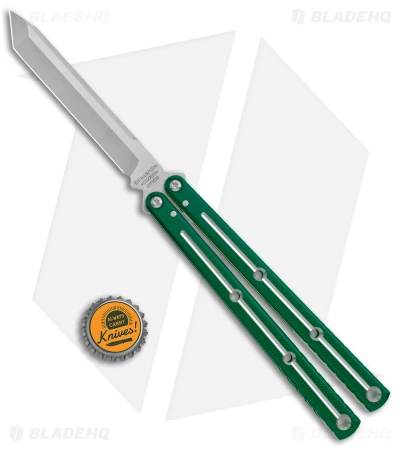 Squid Industries Krake Raken Tanto V2.5 Balisong Knife Dual Tone Green (4.5") 6 Squid Industries Krake Raken Tanto V2.5 Balisong Knife Dual Tone Green (4.5") - Image 4