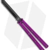 Squid Industries Krake Raken Tanto V2.5 Balisong Knife Purple (4.5" Inked) -Swiz Knives Shop Squid Industries Krake Raken Tanto V2.5 Balisong Purple Inked BHQ 180388 jr