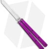 Squid Industries Krake Raken Tanto V2.5 Balisong Knife Purple (4.5" Satin) 2 Squid Industries Krake Raken Tanto V2.5 Balisong Knife Purple (4.5" Satin) -Swiz Knives Shop Squid Industries Krake Raken Tanto V2.5 Balisong Purple Satin BHQ 180380 jr