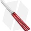 Squid Industries Krake Raken V2.5 Tanto Balisong Knife Red Dual Tone (4.5") -Swiz Knives Shop Squid Industries Krake Raken V2 Tanto Balisong Red Dual Tone Satin BHQ 136329 jr