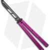 Squid Industries Krake Raken V2.5 Balisong Trainer Purple (4.4" Inked) 2 Squid Industries Krake Raken V2.5 Balisong Trainer Purple (4.4" Inked) -Swiz Knives Shop Squid Industries Krake Raken V2.5 Butterfly Balisong Trainer Purple Black BHQ 145420 jr