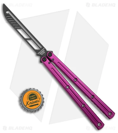 Squid Industries Krake Raken V2.5 Balisong Trainer Purple (4.4" Inked) 6 Squid Industries Krake Raken V2.5 Balisong Trainer Purple (4.4" Inked) - Image 4