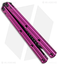 Squid Industries Krake Raken V2.5 Balisong Trainer Purple (4.4" Inked) 8 Squid Industries Krake Raken V2.5 Balisong Trainer Purple (4.4" Inked) -Swiz Knives Shop Squid Industries Krake Raken V2.5 Butterfly Balisong Trainer Purple Black BHQ 145420 jr side