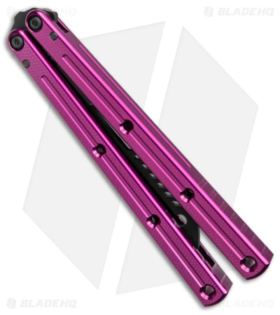 Squid Industries Krake Raken V2.5 Balisong Trainer Purple (4.4" Inked) 4 Squid Industries Krake Raken V2.5 Balisong Trainer Purple (4.4" Inked) - Image 2
