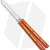 Squid Industries Krake Raken Tanto V2.5 Balisong Knife Dual Tone Orange (4.5") -Swiz Knives Shop Squid Industries Krate Raken Tanto V2.5 Balisong Dual Tone Orange Satin BHQ 134797 jr