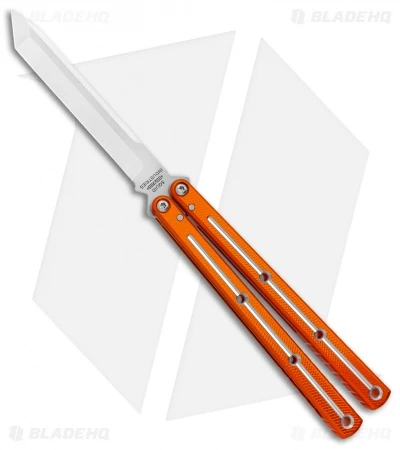 Squid Industries Krake Raken Tanto V2.5 Balisong Knife Dual Tone Orange (4.5") 3 Squid Industries Krake Raken Tanto V2.5 Balisong Knife Dual Tone Orange (4.5")