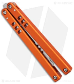 Squid Industries Mako V4.5 Bottle Opener Balisong Trainer Orange (4.3" SW) 8 Squid Industries Mako V4.5 Bottle Opener Balisong Trainer Orange (4.3" SW) -Swiz Knives Shop Squid Industries Mako V4.5 Bottle Opener Balisong Trainer Orange SW BHQ 177935 jr side
