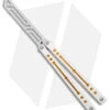 Squid Industries Nautilus Balisong Trainer Knife V2 Winter Gold (4.5" Satin) -Swiz Knives Shop Squid Industries Nautilus Balisong Trainer V2 Winter Gold Satin BHQ 177516 jr