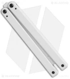 Squid Industries Squiddy Butterfly Balisong Trainer White PVC (4.3" White) -Swiz Knives Shop Squid Industries Squiddy Butterfly Balisong Trainer White PVC 4.3 White BHQ 83793 LS Sie