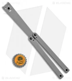 Squid Industries Squiddy-G Butterfly Balisong Trainer Gray PVC (4.3" Gray) -Swiz Knives Shop Squid Industries Squiddy G Butterfly Balisong Trainer Gray PVC Gray BHQ 102471 jr bottlecap