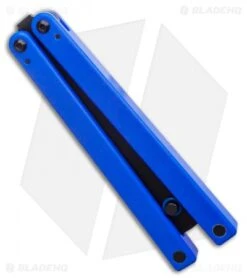 Squid Industries Squiddy-U Butterfly Balisong Trainer Blue (4.3" Black) 7 Squid Industries Squiddy-U Butterfly Balisong Trainer Blue (4.3" Black) -Swiz Knives Shop Squid Industries Squiddy U Butterfly Balisong Trainer Blue 4.3 Black BHQ 134533 LS Side