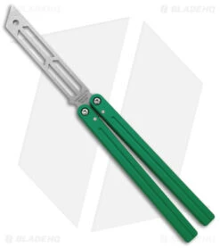 Squid Industries Triton Butterfly Balisong Trainer Green V2 (Stonewash Trainer)