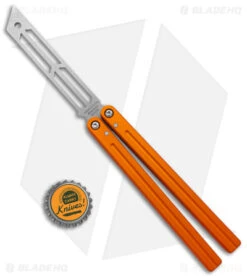 Squid Industries Triton Butterfly Balisong Trainer V2 Orange Al (SW Trainer) -Swiz Knives Shop Squid Industries Triton Butterfly Balisong Trainer Orange V2 SW BHQ 175179 jr bottlecap