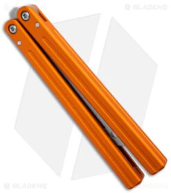Squid Industries Triton Butterfly Balisong Trainer V2 Orange Al (SW Trainer) -Swiz Knives Shop Squid Industries Triton Butterfly Balisong Trainer Orange V2 SW BHQ 175179 jr side