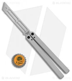 Squid Industries Triton Butterfly Balisong Trainer Silver (Stonewash Trainer) -Swiz Knives Shop Squid Industries Triton Butterfly Balisong Trainer Silver SW Trainer BHQ 102468 jr bottlecap