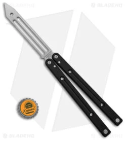 Squid Industries Squidtrainer V4 Butterfly Balisong Trainer Black (4.5" SW) -Swiz Knives Shop Squid industries Squidtrainer V4 Butterfly Balisong Trainer Black 4in SW BHQ 103813 td size