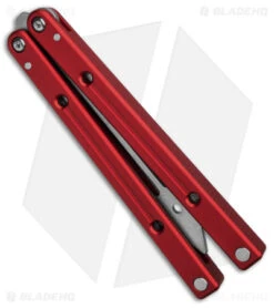 Squid Industries Squidtrainer V4 Butterfly Balisong Trainer Red (4.5" SW) -Swiz Knives Shop Squid industries Squidtrainer V4 Butterfly Balisong Trainer Red 4in SW BHQ 178751 td side