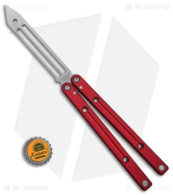 Squid Industries Squidtrainer V4 Butterfly Balisong Trainer Red (4.5" SW) -Swiz Knives Shop Squid industries Squidtrainer V4 Butterfly Balisong Trainer Red 4in SW BHQ 178751 td size