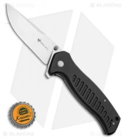 Steel Will Large Barghest Liner Lock Knife Black G-10 (4" Satin) F37-01 -Swiz Knives Shop Steel Will Barghest Liner Lock Knife Black G 10 4in Satin F37 01 BHQ 115845 LS Bottlecap