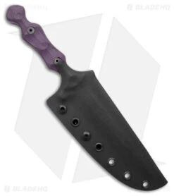 Stroup Knives Dagger Fixed Blade Knife Purple G-10 (5.25" Black SW) -Swiz Knives Shop Stroup Knives Dagger Fixed Blade Purple G 10 Black SW BHQ 175262 jr sheath