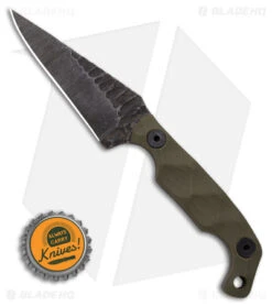 Stroup Knives Mini EDC Fixed Blade Knife OD Green G-10 (3.1" Black SW) 9 Stroup Knives Mini EDC Fixed Blade Knife OD Green G-10 (3.1" Black SW) -Swiz Knives Shop Stroup Knives Mini EDC FBK OD Green G10 3in Black SW BHQ 142121 td size