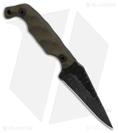 Stroup Knives Mini EDC Fixed Blade Knife OD Green G-10 (3.1" Black SW) 4 Stroup Knives Mini EDC Fixed Blade Knife OD Green G-10 (3.1" Black SW) - Image 2