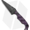 Stroup Knives Mini EDC Fixed Blade Knife Purple G-10 (3.1" Black SW) -Swiz Knives Shop Stroup Knives Mini EDC Fixed Blade Purple G 10 Black SW BHQ 175255 jr