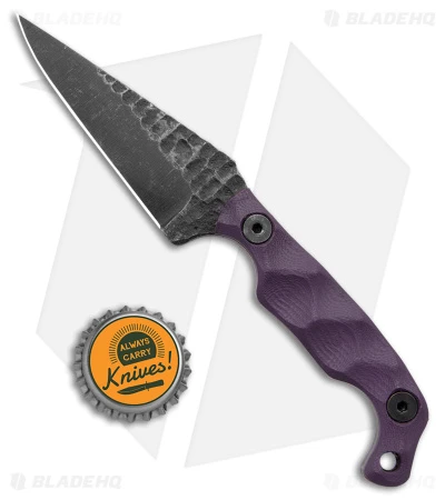 Stroup Knives Mini EDC Fixed Blade Knife Purple G-10 (3.1" Black SW) 6 Stroup Knives Mini EDC Fixed Blade Knife Purple G-10 (3.1" Black SW) - Image 4